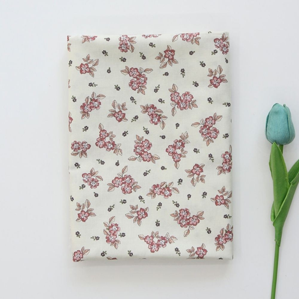 면 원단 은은한 플라워 150cm X 90cm