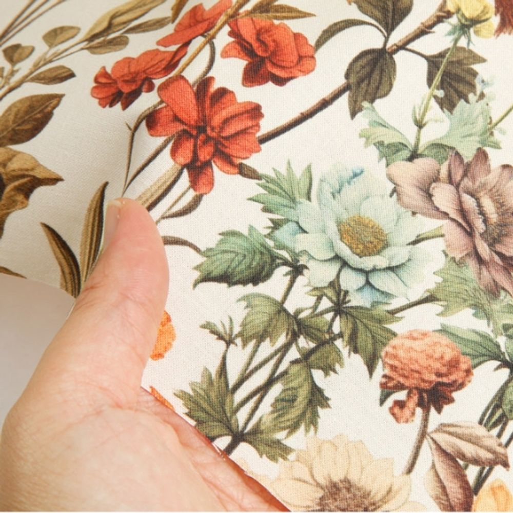 원단 면20수 플라워 가로106cmX세로90cm