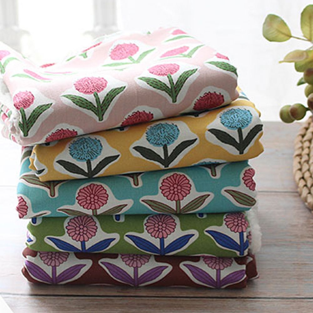 퀼트 면 원단 민들레 110cm X 90cm