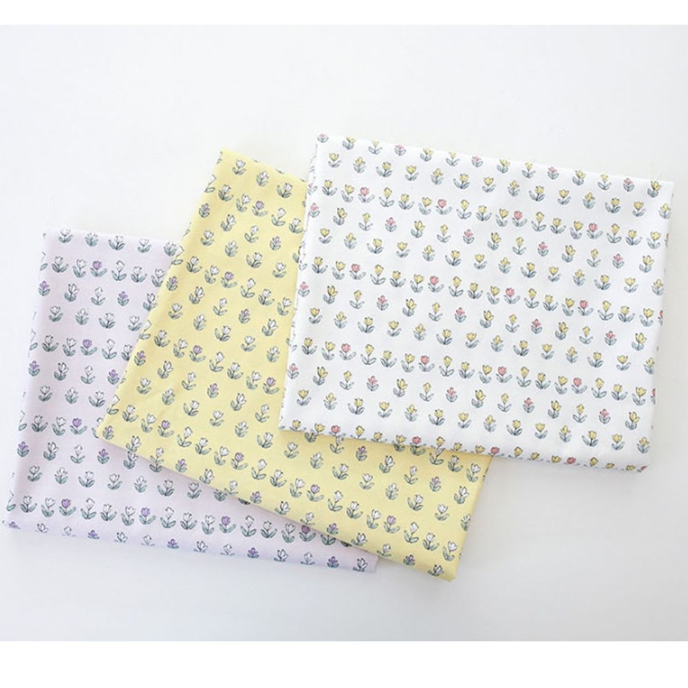 퀼트 면 원단 튤립 가로106cmX세로90cm
