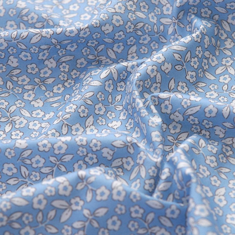 오가닉 원단 면 30수 가로110cm X 세로90cm 블루