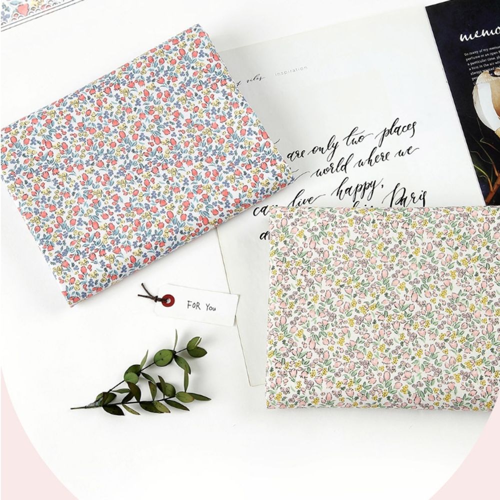 퀼트 면 원단 작은 꽃 가로106cmX세로90cm