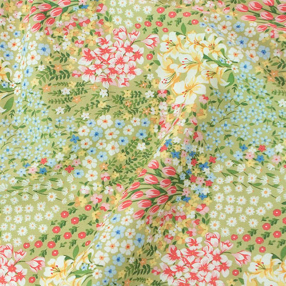 퀼트 원단 면20수 플라워 110 x 90cm