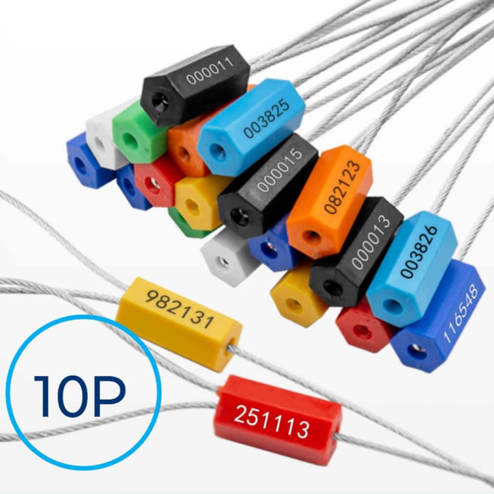 컨테이너 봉인 씰 10p 와이어씰 보안 봉인씰 케이블 잠금 자물쇠
