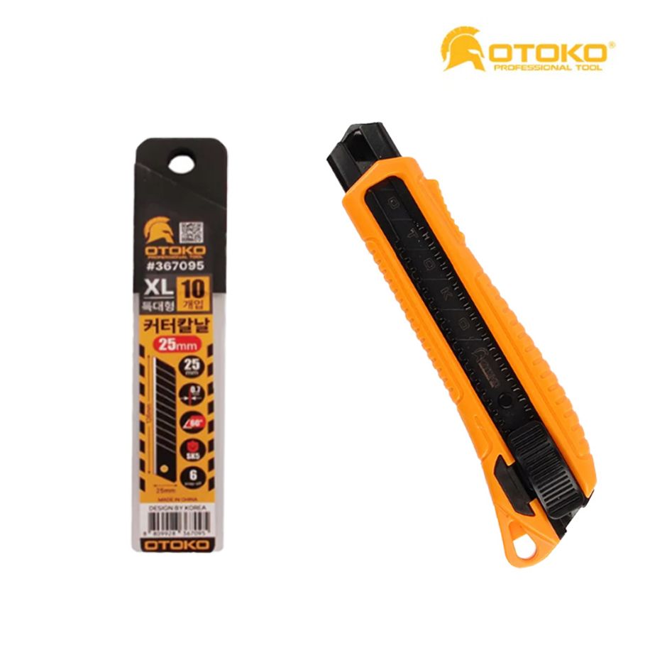 산업용커터칼 인테리어 공예 엣지가드 25mm 컷터칼+칼날 10개 1세트