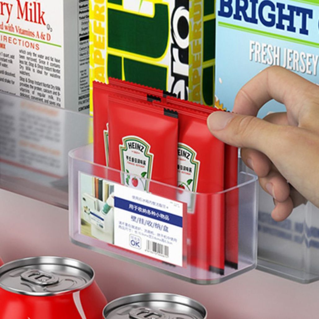 냉장고 틈새걸이 소스 홀더 포켓 정리함