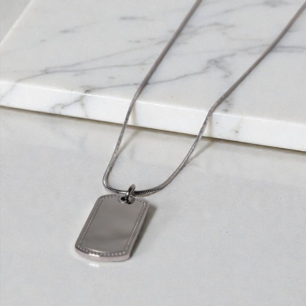 태그 펜던트 써지컬 남자목걸이