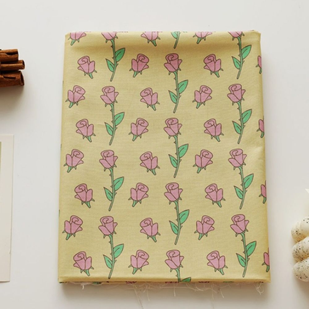 퀼트 만들기재료 원단 면20수 핑크장미