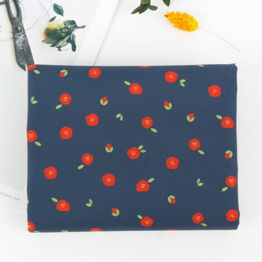 퀼트 만들기재료 원단 면20수 동백 네이비