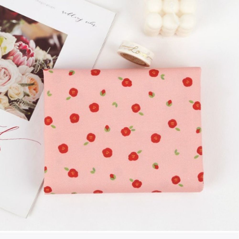 퀼트 만들기재료 원단 면20수 동백 핑크