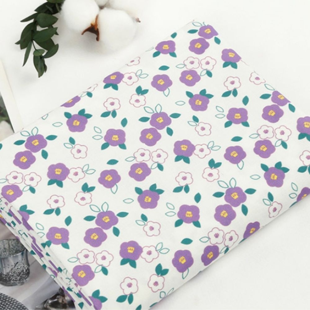 퀼트 만들기재료 원단 면20수 동백 퍼플