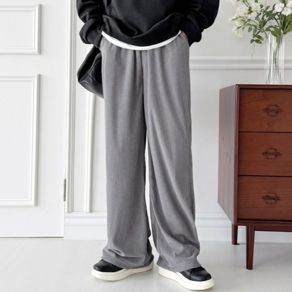 남자 트레이닝 운동복 골덴 츄리닝 팬츠 조거 와이드 바지