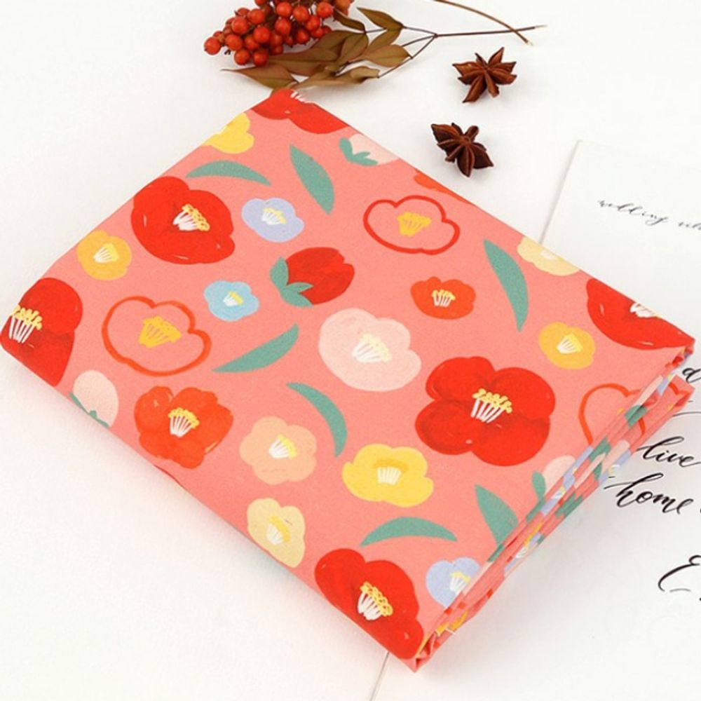 퀼트 만들기재료 원단 면20수 핑크 동백