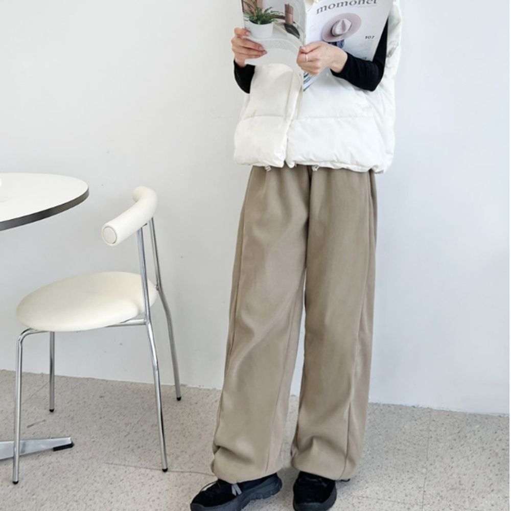 츄리닝 운동복 트레이닝 스트링 바지 여성 조거핏 와이드 팬츠