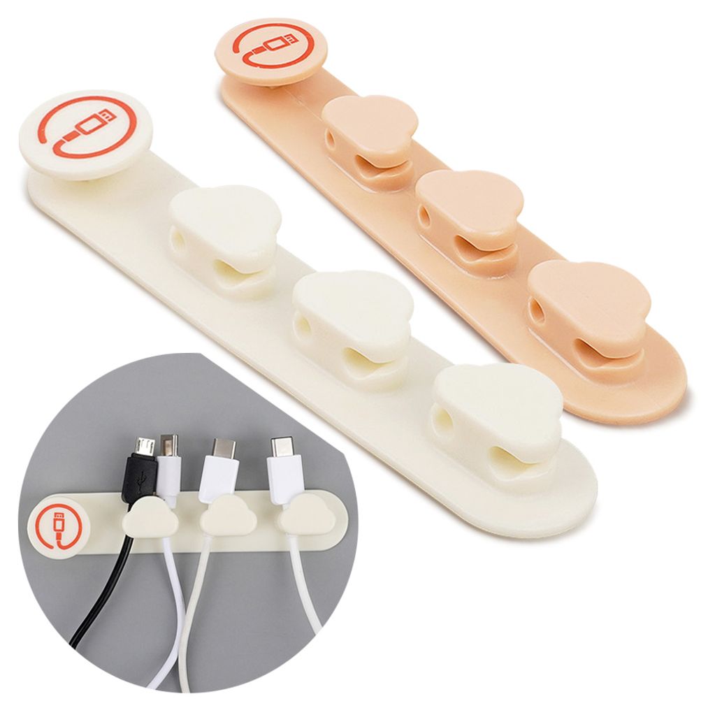 케이블 선 정리 2P 고정 홀더 전선 클립 전기선 충전기