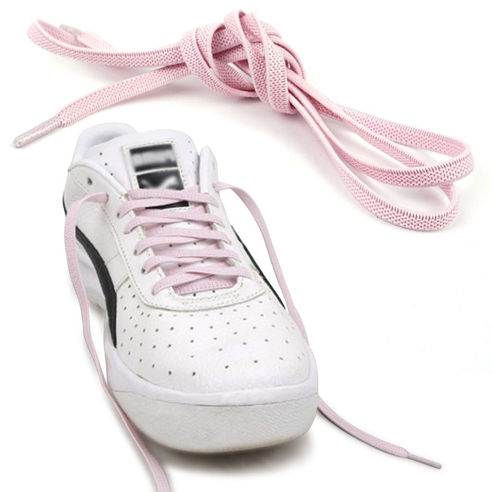 탄력 신발끈 2P 핑크 운동화끈 탄성 납짝 색깔 끈