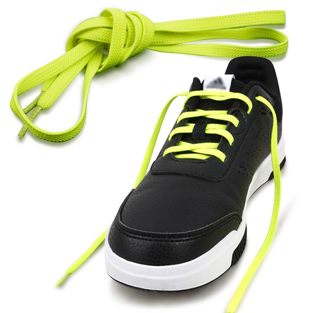 탄력 신발끈 2P 형광 운동화끈 탄성 납짝 색깔 끈