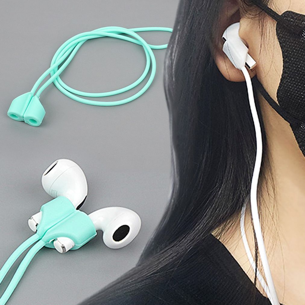 무선 이어폰 분실방지 스트랩 민트 실리콘 목 걸이 줄