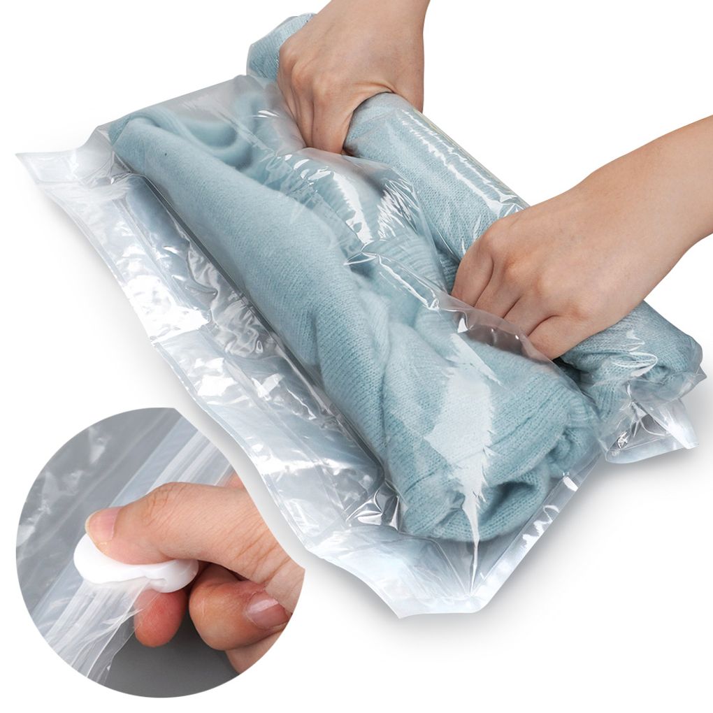 여행용 압축팩 2매 의류 옷 수납 지퍼팩 비닐팩 압축