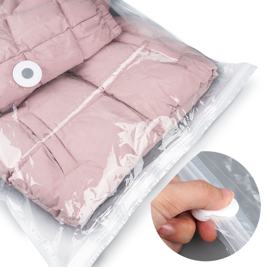 진공 포장 의류용 압축팩 2매 의류 옷 지퍼팩 압축백