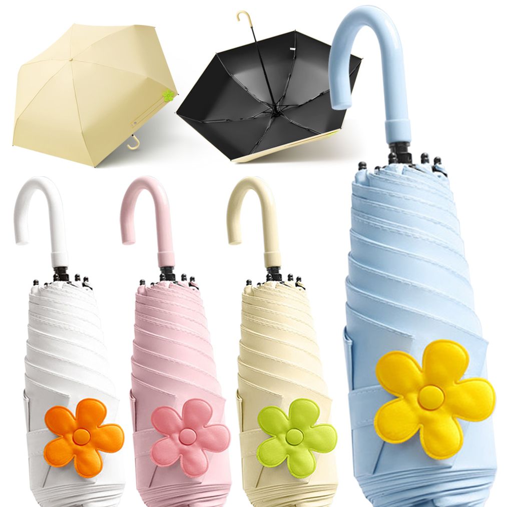 UPF 50+ 플라워 초경량 미니 암막 우산 양산 양우산