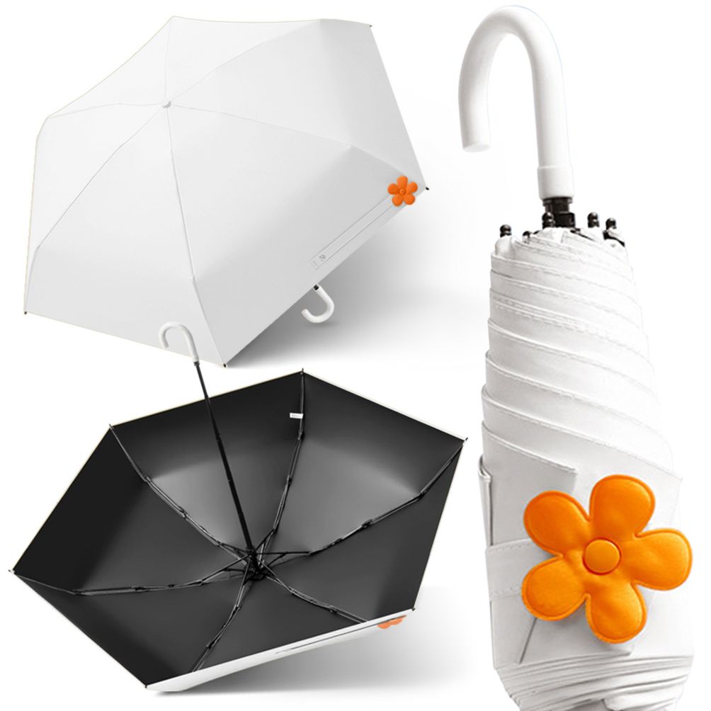 UPF 50+ 초경량 미니 암막 우산 화이트 양산 양우산