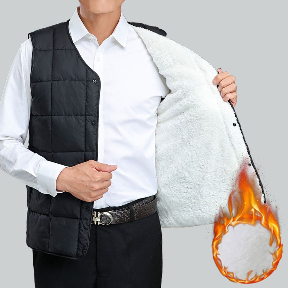 노카라 보온 레이어드 기모 패딩 베스트