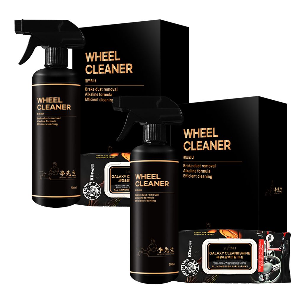 (카핫템) 1+1 이선생 휠 크리너 500ml+세정광택코팅티슈 30매