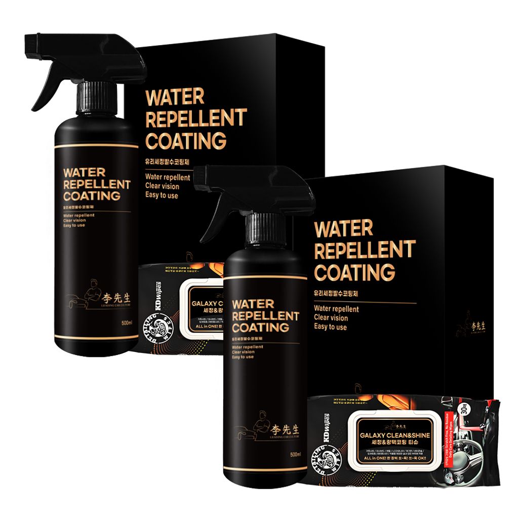 (카핫템) 1+1 이선생 유리세정발수코팅제 500ml+세정광택코팅티슈 30매