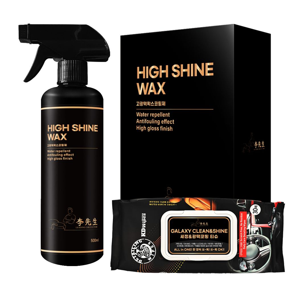 (묶음할인) 이선생 카나우바 고광택왁스코팅제 500ml+세정광택코팅티슈 30매X120개