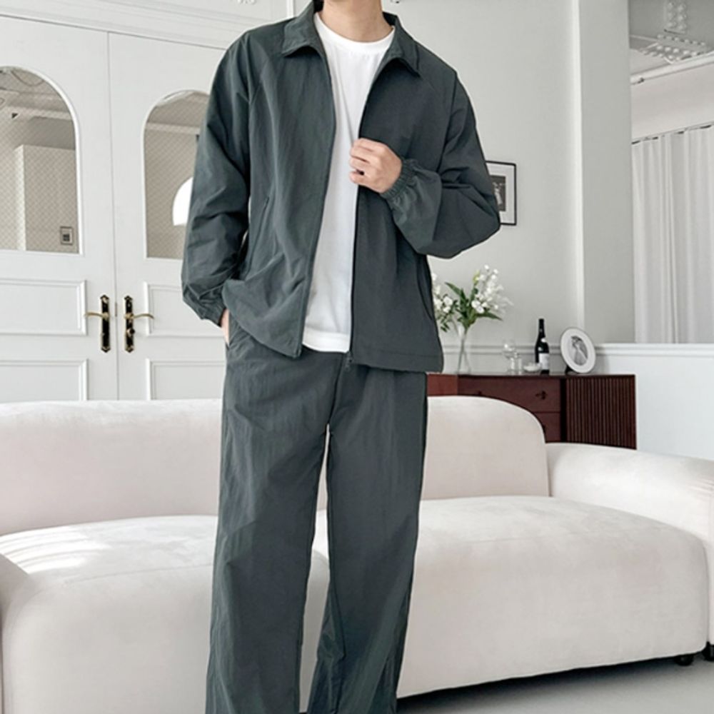 남자 운동복 트레이닝 바람막이 자켓 등산 오버핏 점퍼 츄리닝 상의