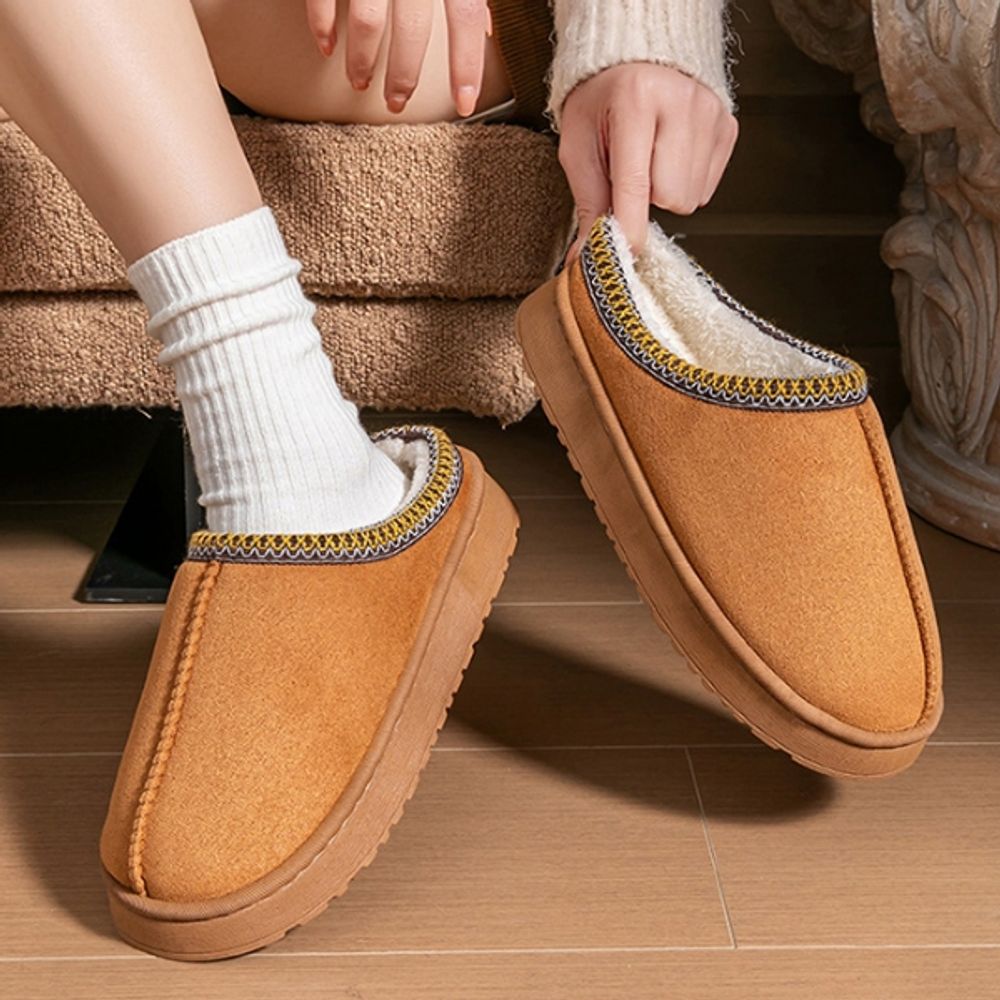 캐주얼 여성 슬리퍼 여자 사무실 기모 실내화 슈즈