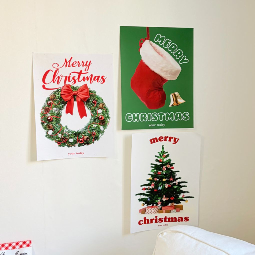 크리스마스 캔버스 벽포스터 포스터 3종 30x40cm