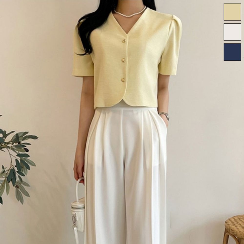 여성 썸머 브이넥 러블리 데일리 자켓