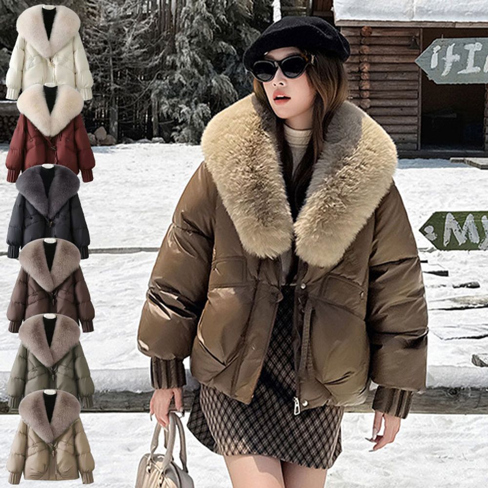 여성 넥퍼 포인트 볼륨핏 겨울 패딩