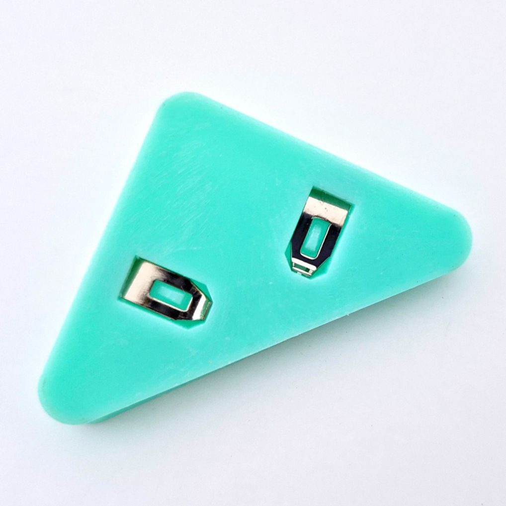 삼각 모서리 클립 시험지 서류 코너 사무용 집게 연녹색