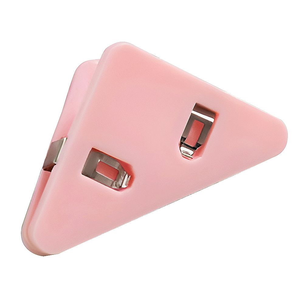 삼각 모서리 클립 시험지 서류 코너 사무용 집게 핑크