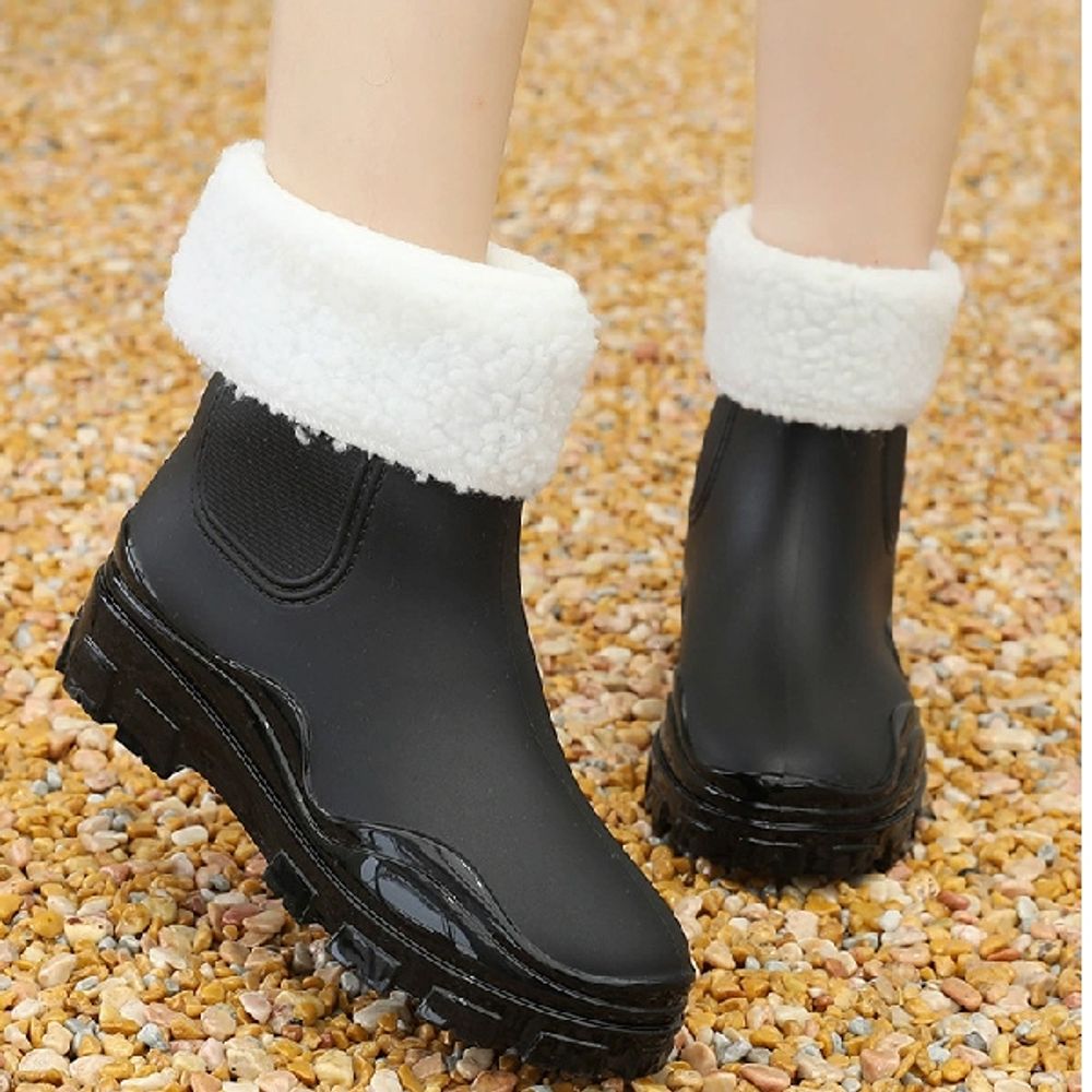 겨울 여성 레인 부츠 여자 방한 방수 패션장화 슈즈