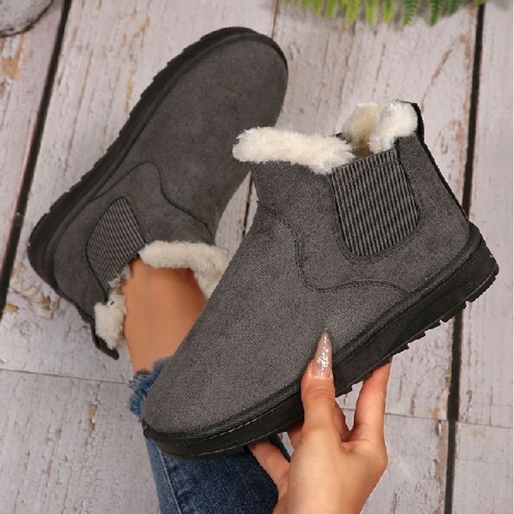 스웨이드 여성 부츠 여자 밴딩 기모 겨울 부츠 신발