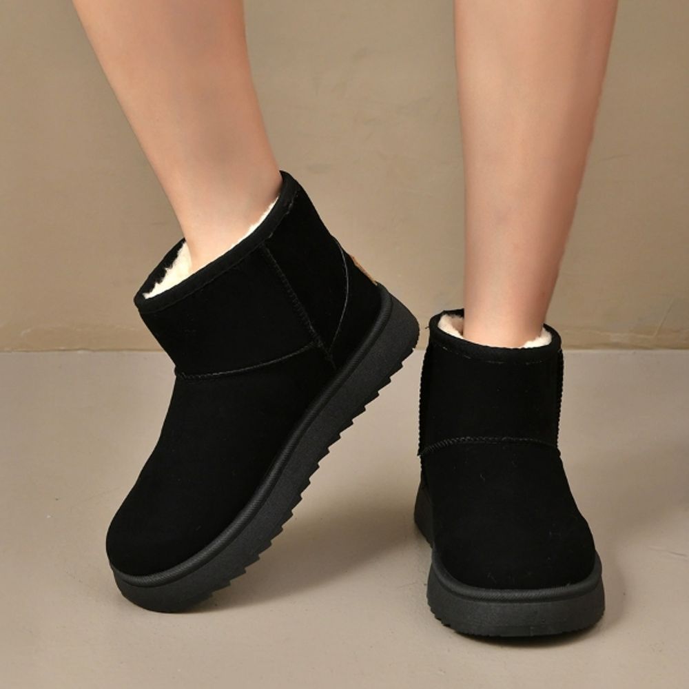 데일리 여성 부츠 여자 기모 스웨이드 베이직 슈즈 신발