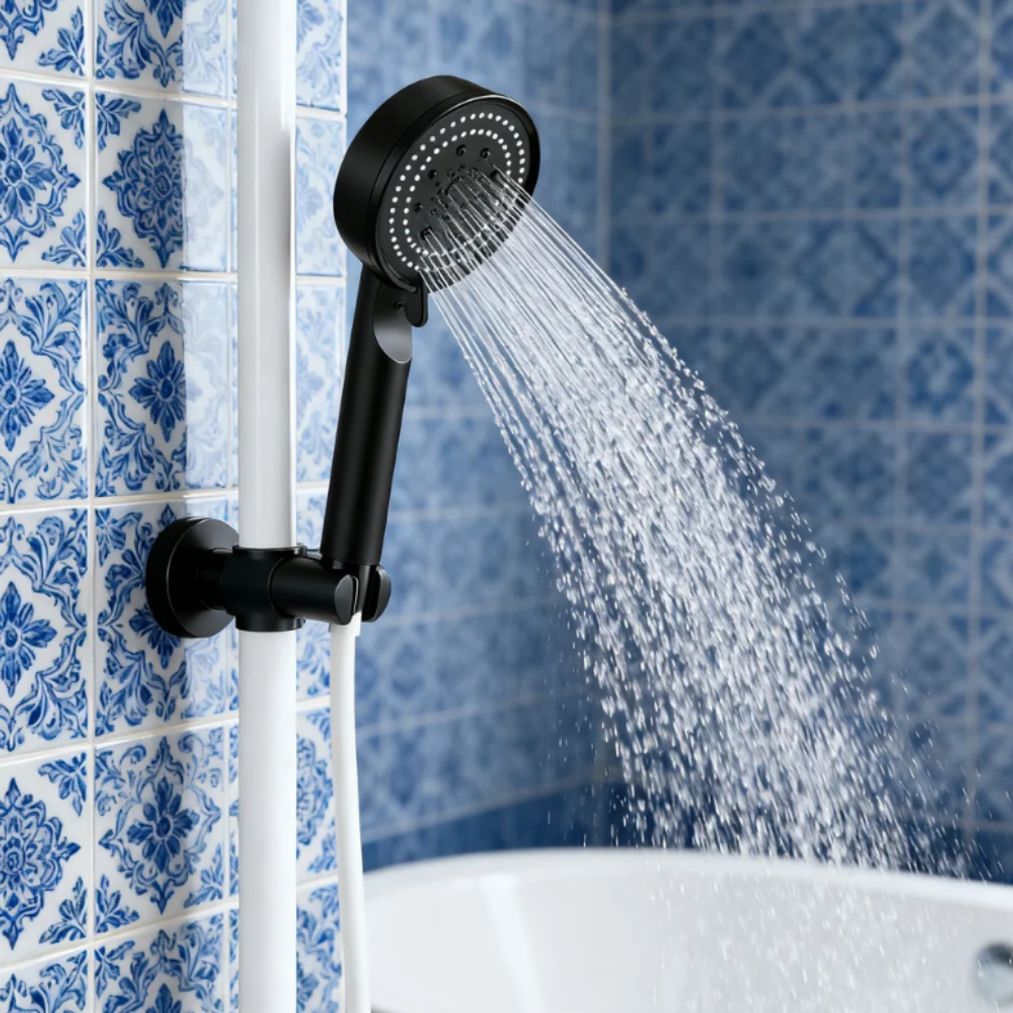 원형 교체 샤워기 샤워 헤드 절수 욕실 호스 세트