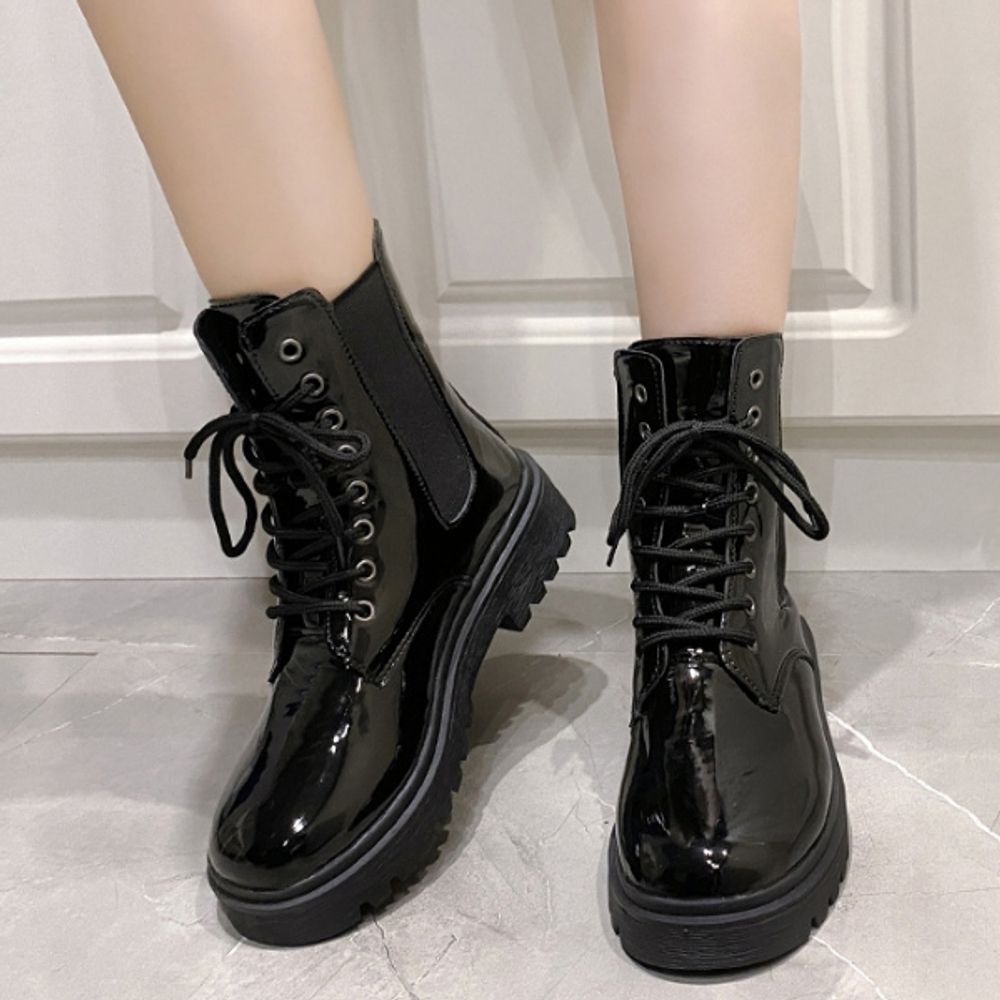 캐주얼 여성 워커 여자 레더 첼시부츠 워커 빅사이즈 부츠