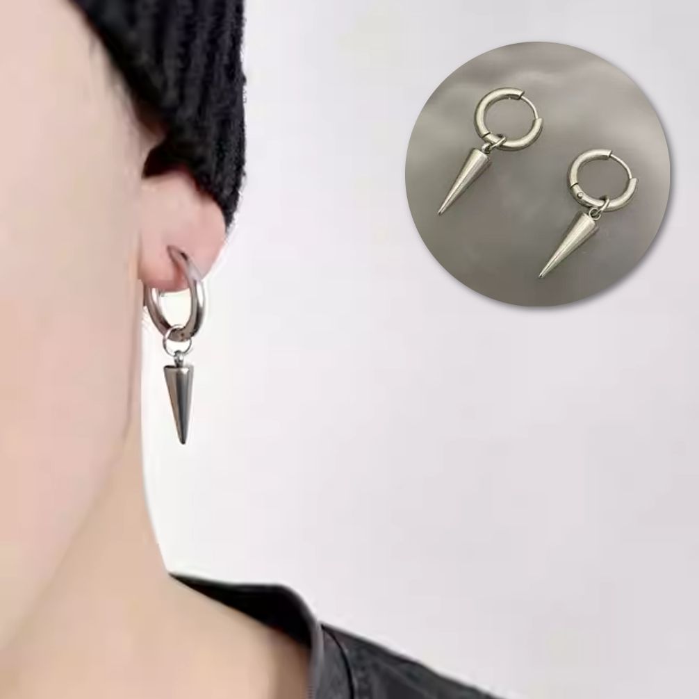 후프링 펜던트 드롭 포인트 남성 귀걸이 연출 아이템