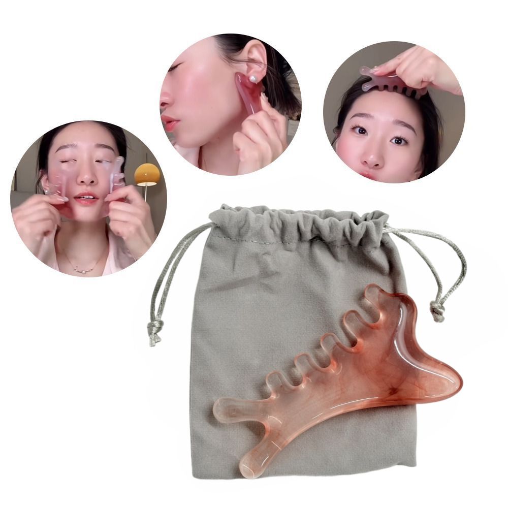 돌고래 괄사 얼굴 바디 곡선형 마사지기 파우치 포함