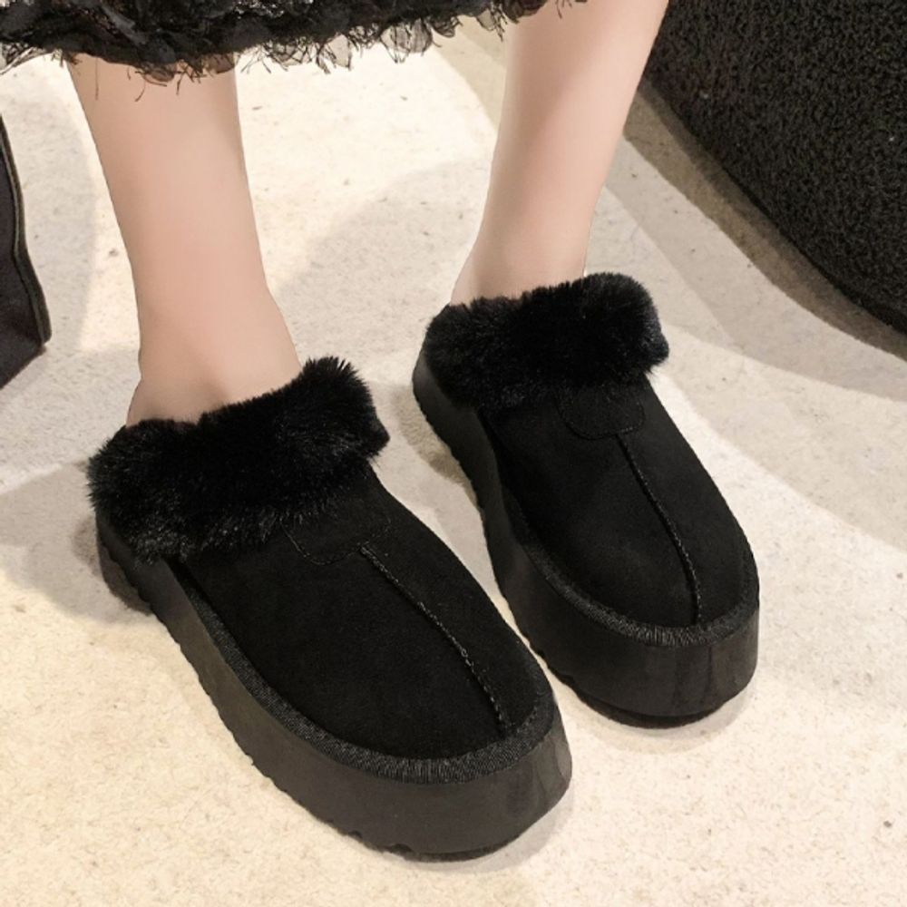 여성 뮬 슬리퍼 여자 사무실 기모 실내화 슈즈