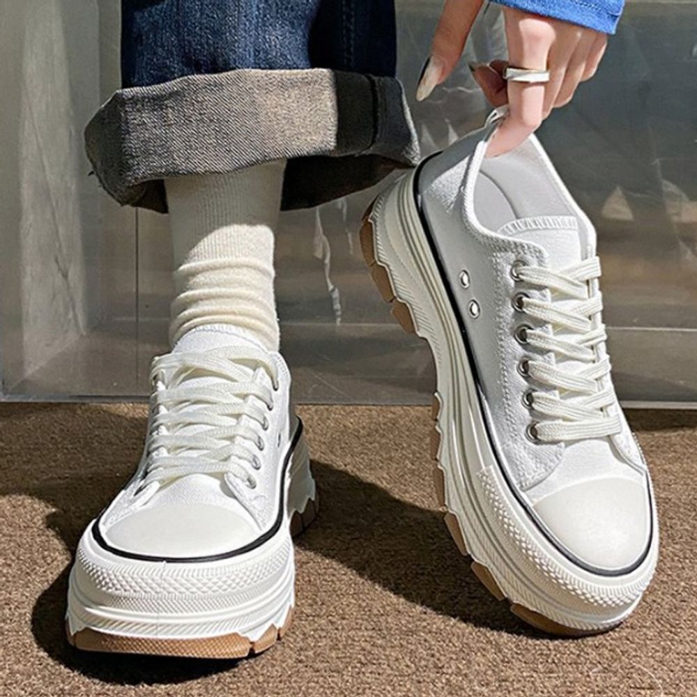 데일리 여성 스니커즈 여자 통굽 슈즈 캐주얼 신발