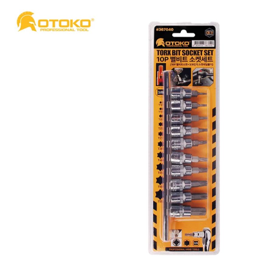 비트소켓 복스알 육각 홀별 육각렌치 별비트 소켓세트 10p
