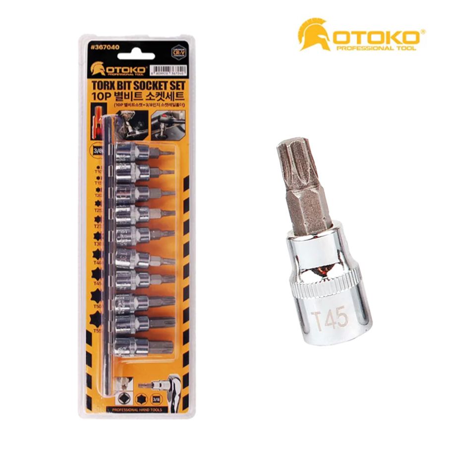 별비트 별렌치 톡스 육각 임팩 별모양 10P 소켓세트