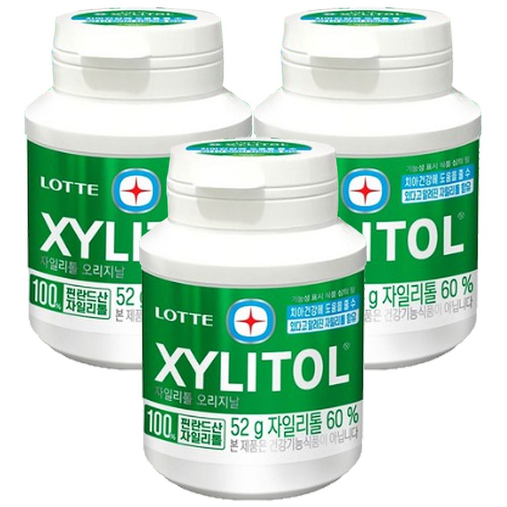 롯데 자일리톨 오리지날 용기 52g x 3개