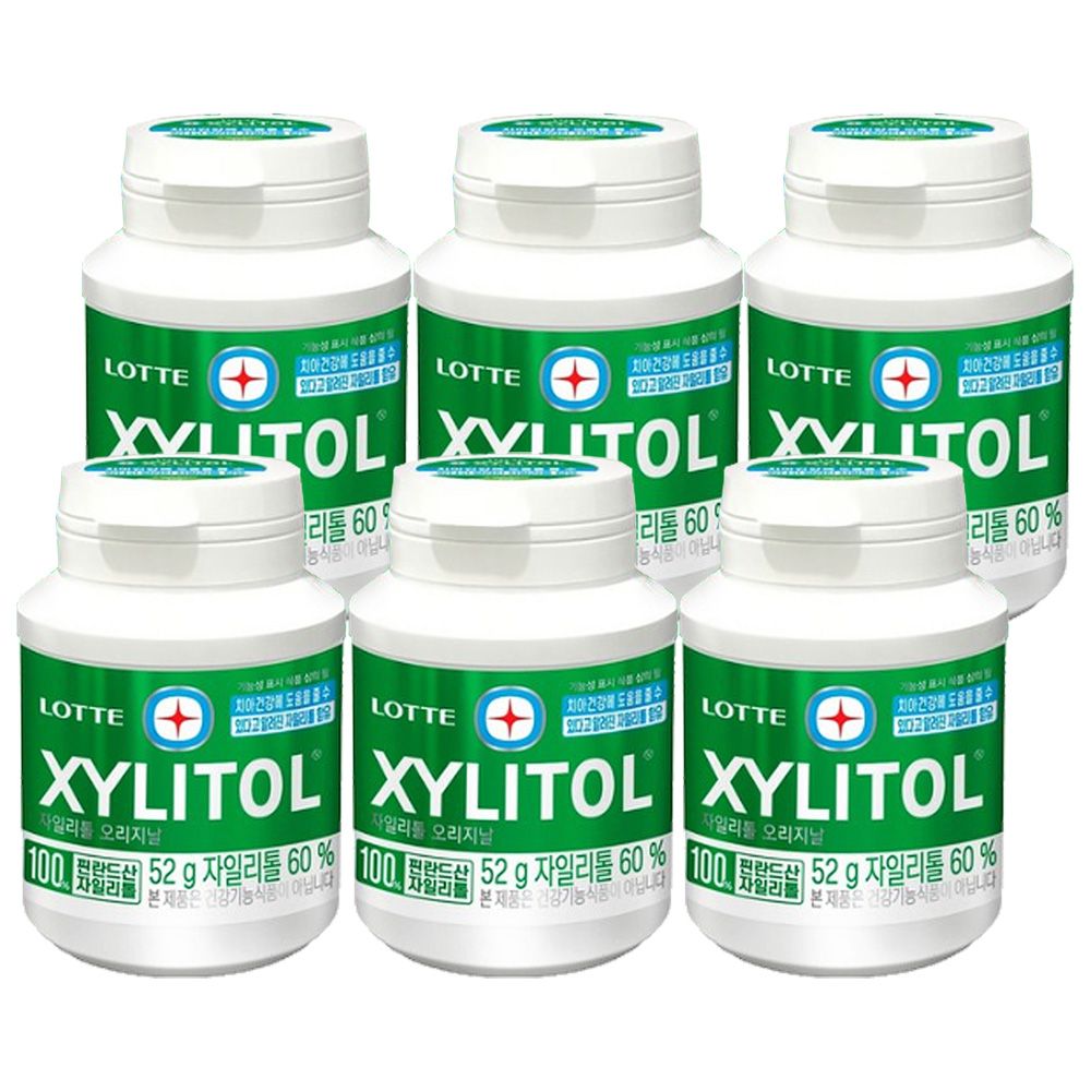 롯데 자일리톨 오리지날 용기 52g x 6개